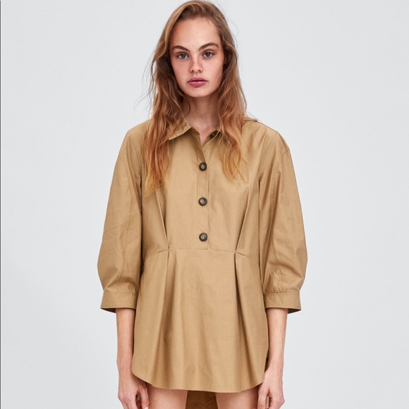 Zara Dresses & Skirts - Zara Asymmetric shirt dress